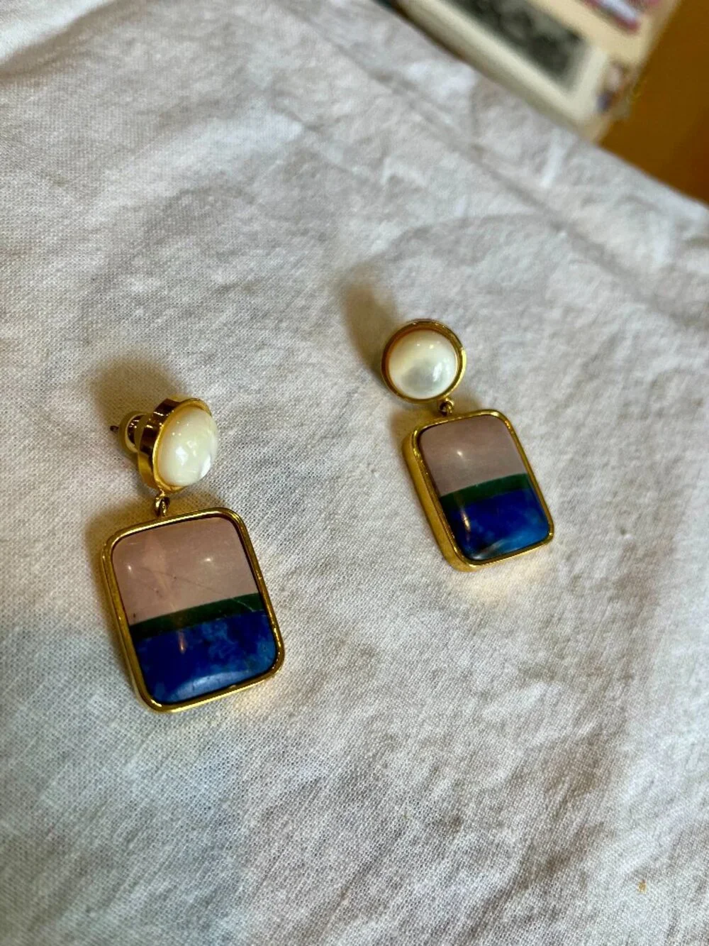 Lizzie Fortunato "Fresco" earrings in colorblock - Picture 2 of 4
